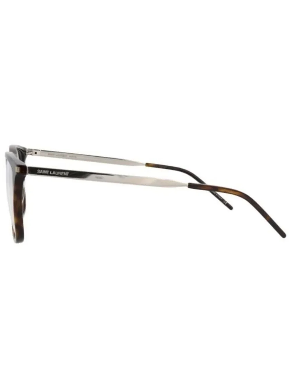 New Saint Laurent Mens Square/Rectangle Havana Silver Transparent Fashion Design